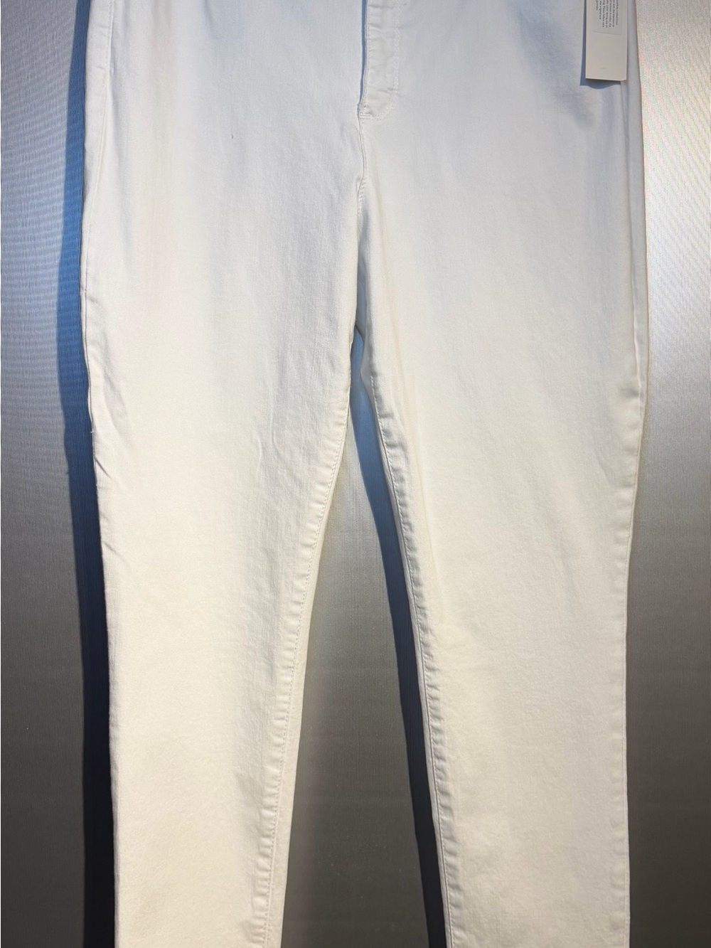 Ellen Tracy Newport High Rise Skinny Jeans White Denim Womens Size 14 NWT